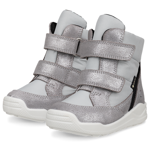 Silberfarbener ECCO GORE-TEX Stiefel URBAN MINI 764802-61412, ideal für Stadtbummel und Outdoor-Aktivitäten