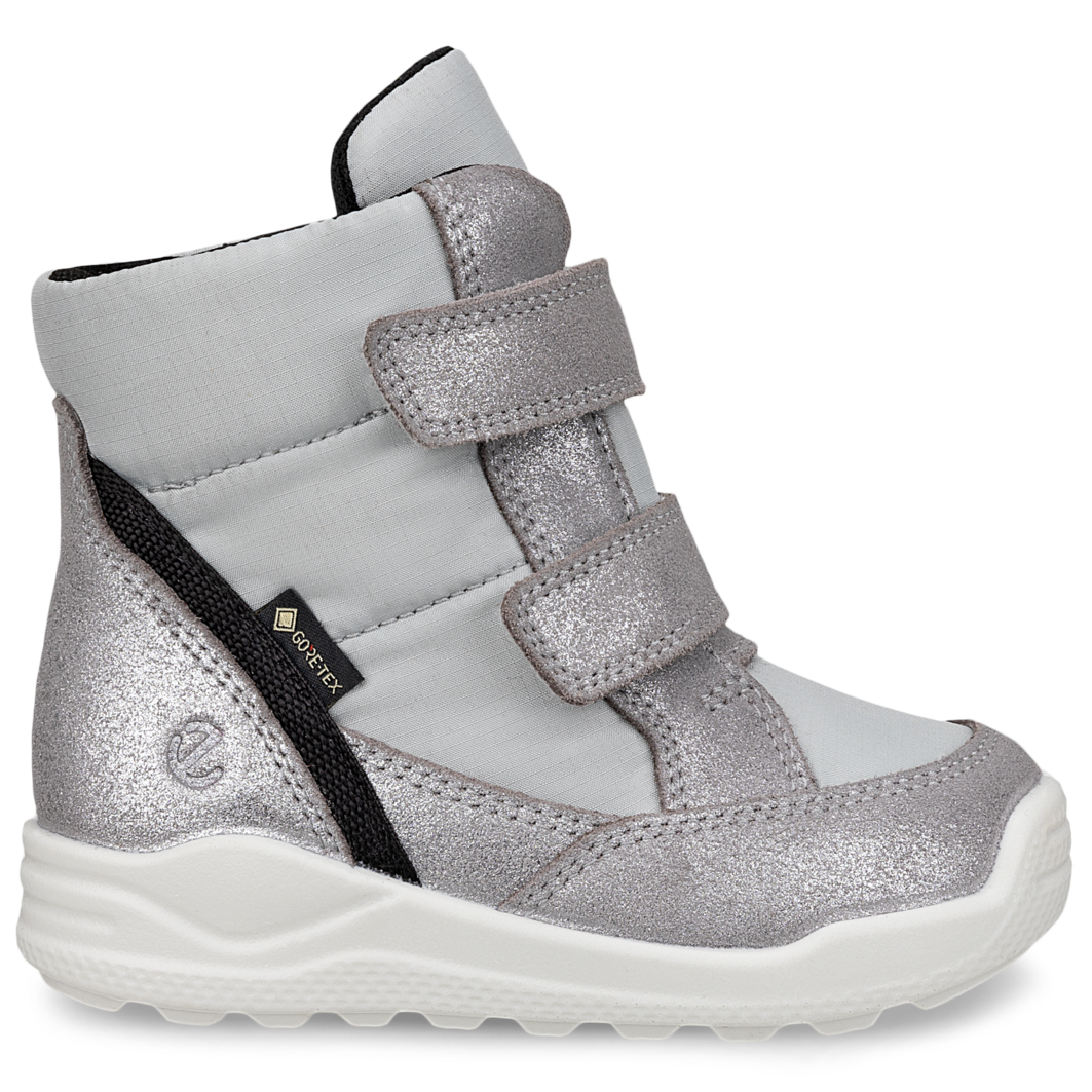 Eleganter ECCO GORE-TEX Stiefel URBAN MINI in Silber mit wasserdichter Membran