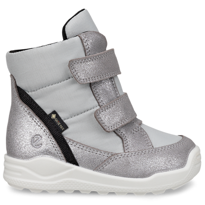 Eleganter ECCO GORE-TEX Stiefel URBAN MINI in Silber mit wasserdichter Membran