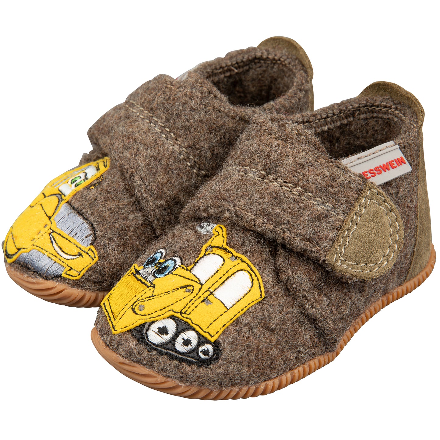 Giesswein Hausschuhe OFFENBURG in taupe mit offener Zehenpartie und bequemer Passform