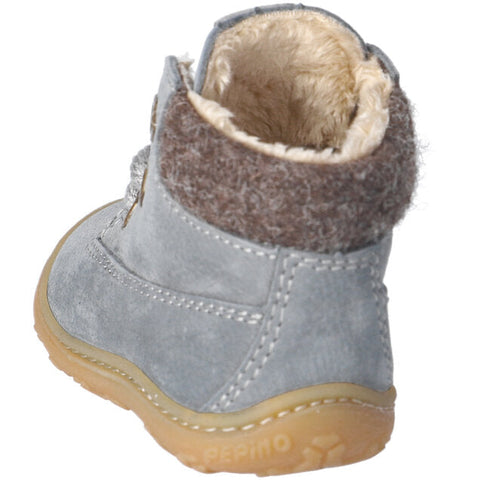 Hochwertiger grauer Knöchelschuh von RICOSTA mit seitlichem Reißverschluss