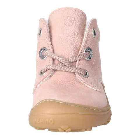RICOSTA Knöchelschuh COLIN in rosa, pinkes Ankle-Boot mit Schnürung und Metallösen, hellbraune Sohle.
