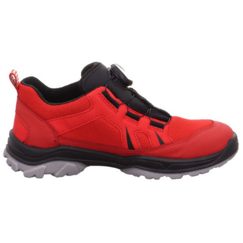 Red and black SUPERFIT GORE-TEX Halbschuh JUPITER 9069-501 with durable traction sole