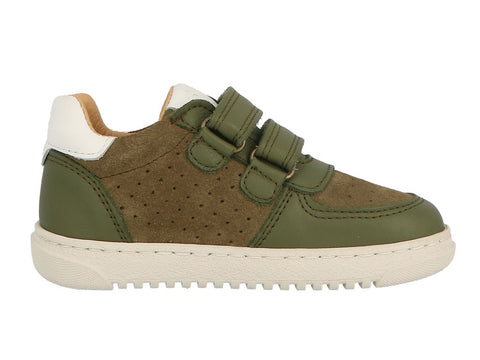 Olivgrün and braun colored LURCHI Barfuß Halbschuh MARKIO for ultimate comfort