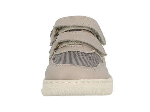 LURCHI Barfuß Halbschuh MONTI in light grey with lemon yellow accents, a comfortable and stylish barefoot shoe for kids