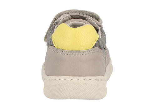 LURCHI Barfuß Halbschuh MONTI in light grey and lemon yellow, perfect for a comfortable and stylish barefoot experience