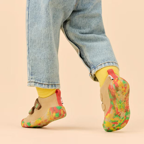 AFFENZAHN Barfuß Halbschuh WALKY AFFENZAHN - beige / braun / bunt