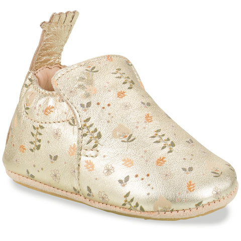 Shimmering gold EASY PEASY PreWalker MY BLU AKZ30A-58 shoes with Blümchen design