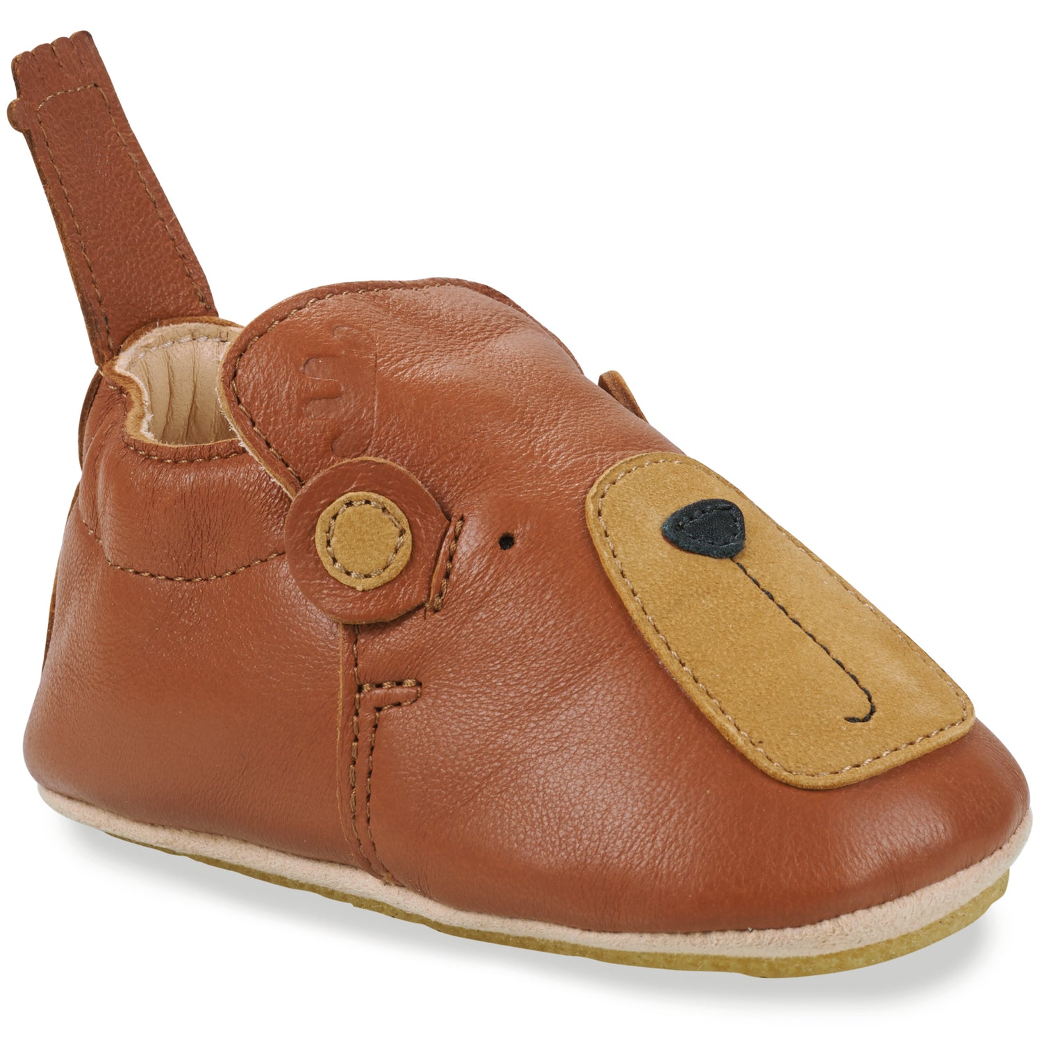 EASY PEASY PreWalker MY BLU AKZ30G-55 in braun color with cute Teddy bear design for babies learning to walk 