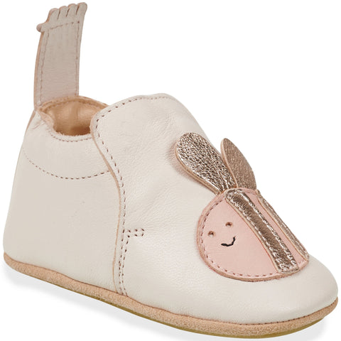 EASY PEASY PreWalker MY BLUBLU ALZ85H-17 - rose / Hummel - süße und bequeme Babyschuhe in zartrosa mit Hummel-Motiv 