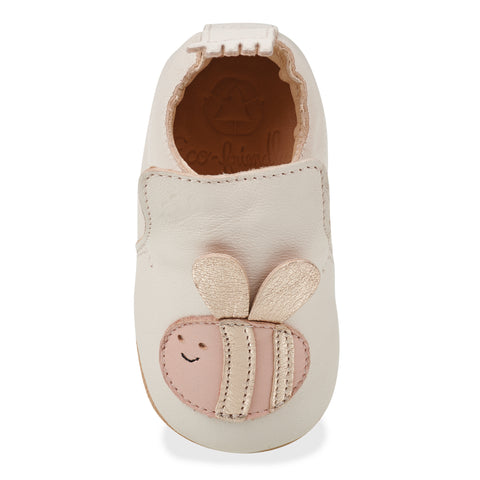  EASY PEASY PreWalker MY BLUBLU ALZ85H-17 - rose / Hummel - hochwertige Krabbelschuhe für Babys in Rosa mit niedlichem Hummel-Design