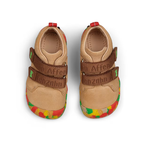AFFENZAHN Barfuß Halbschuh WALKY AFFENZAHN - beige / braun / bunt
