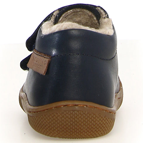 NATURINO Barfußschuh Halbschuh AMUR WOOL - navy: A comfortable and stylish navy-colored half shoe made of natural materials