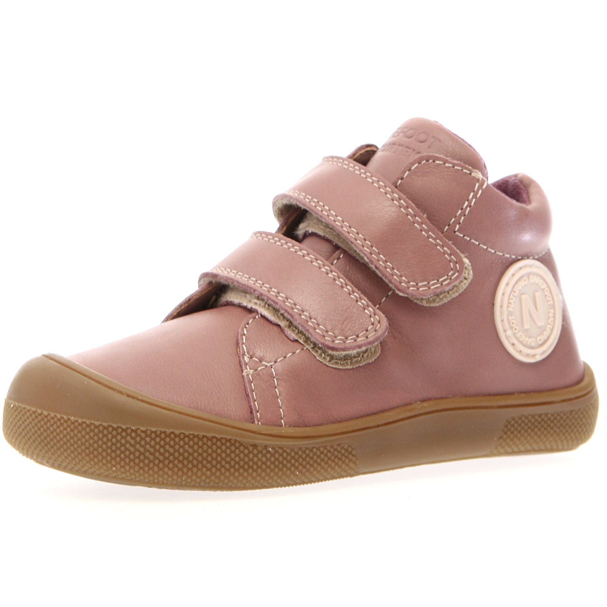 Vorderansicht des rutschfesten Sohlenprofils des NATURINO GIMBA Barfußschuhs in Rosa