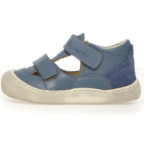 NATURINO Barfußschuh Halbsandale IRTYS in celeste and azur color combination