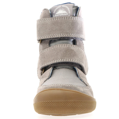 Leichte und atmungsaktive Barfuß Stiefel KODDAS in Grau und Rot für hohen Tragekomfort