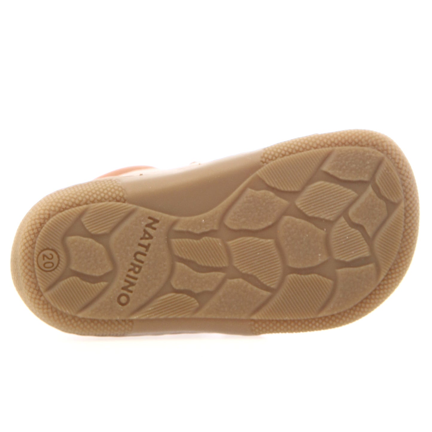 Kompletter Blick auf den NATURINO Barfuß Stiefel WIGGHI in Cognac, zeigt die ergonomische Passform und hochwertiges Material