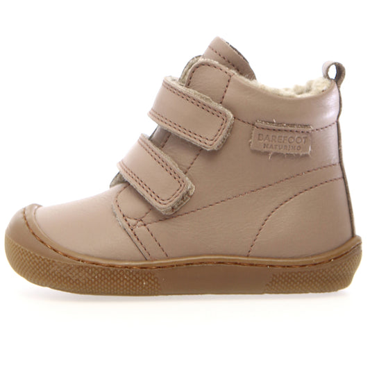 NATURINO Barfuß Stiefel WIGGHI in taupe mit flexiblem Sohlenprofil