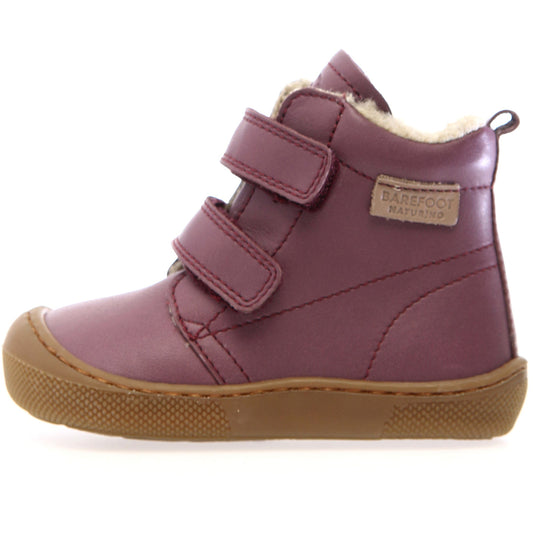 Nahtlose NATURINO Barfuß Stiefel WIGGHI in zartem Magnolienfarbton mit flexiblem, anatomischem Design für natürliches Laufgefühl