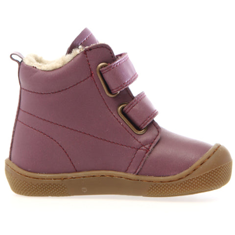 Naturino WIGGHI barefoot-style boots in elegant magnolia color with soft, flexible materials and non-slip sole for comfortable, natural foot movement
