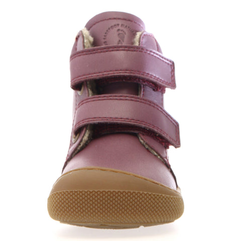 Natural NATURINO Barfuß Stiefel WIGGHI in magnolie color, featuring flexible sole and soft leather design for barefoot-friendly comfort and stylish autumn-winter footwear