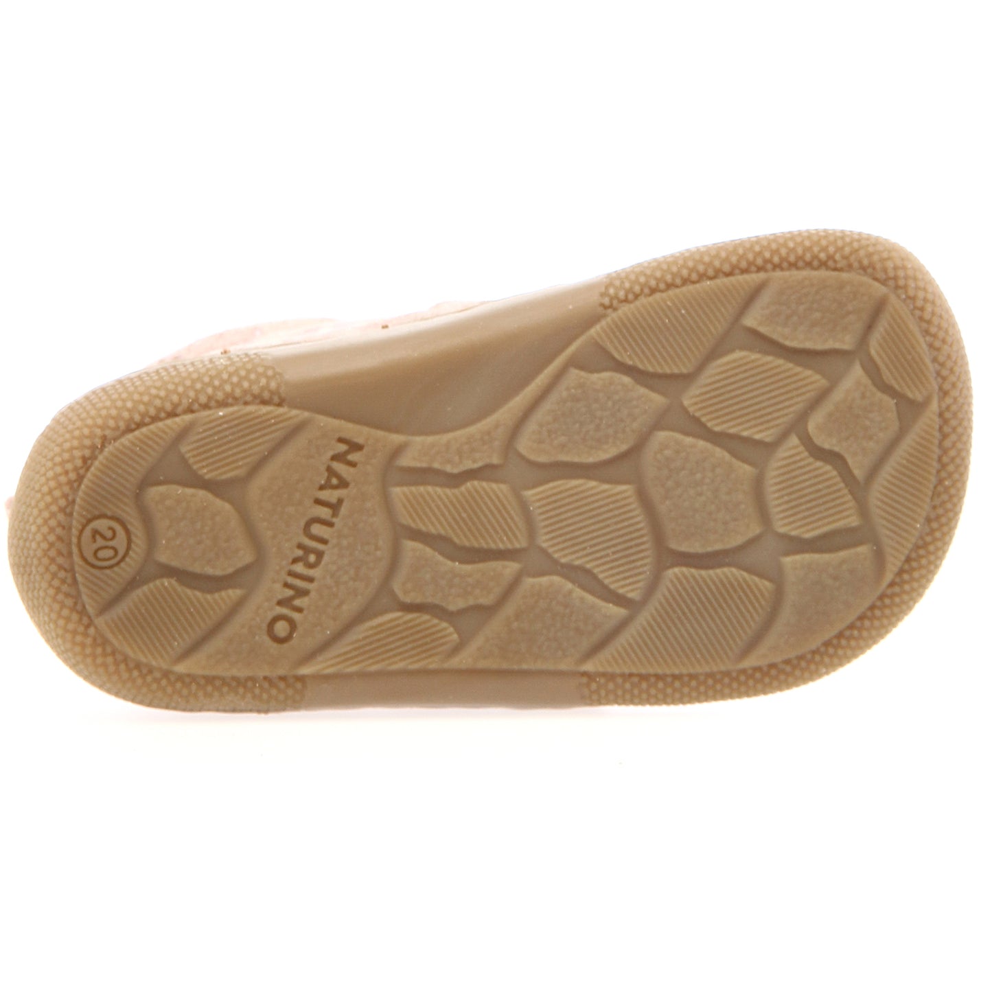 Kinderschuhe NATURINO WIGGHI in zartrosa mit Blümchenmuster, die Bewegungsfreiheit und Komfort fördern