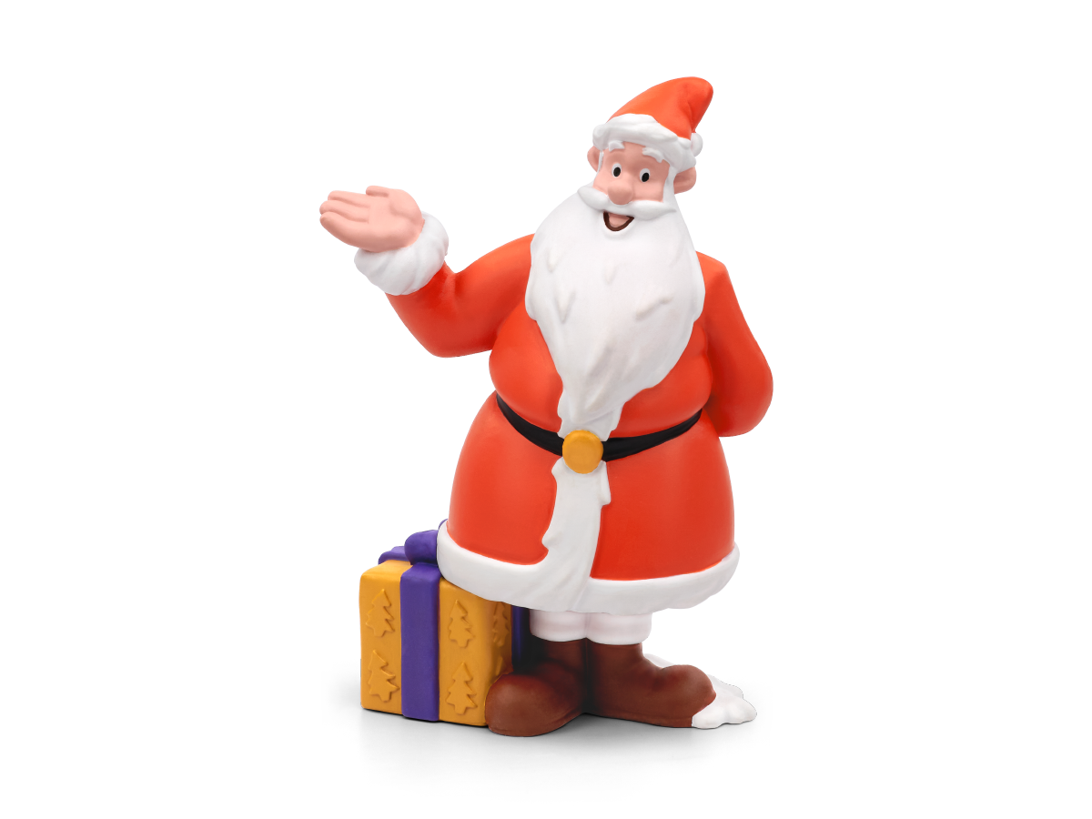 Rudolph das Rentier mit leuchtender rote Nase und braunem Fell, bereit für die Weihnachtsnacht