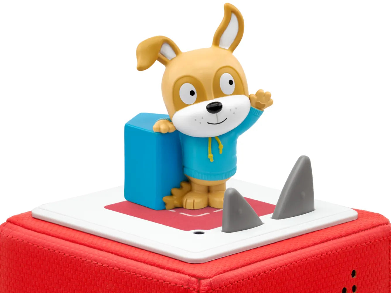 Nahaufnahme der Lalalinos Bumbaloo Beats Tonie-Figur, die fröhlich aussieht