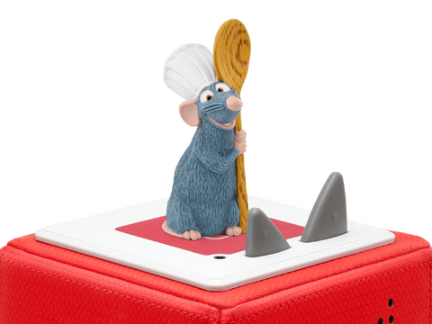 TONIES Figur - Disney Ratatouille: A colorful and detailed figurine of Remy, the lovable rat from the movie Ratatouille, sitting on a small base and wearing his chef's hat