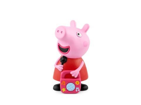Colorful Peppa Pig figurine with balloons and party hat