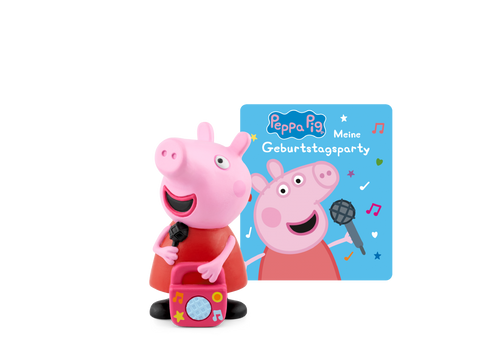 Peppa Pig figurine with birthday cake and presents for My Birthday Party