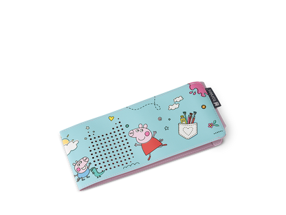 Veganleder- und Silikonmaterial mit dekorativen Ziernähten für ein hochwertiges, verspieltes Aussehen