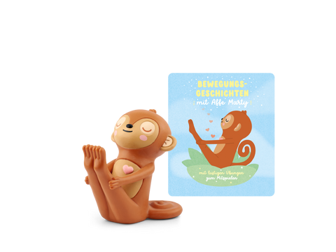 Bewegungsgeschichten mit Affe Marty und lustigen Übungen zum Mitspielen auf einem bunten Tonies-Figurenspiel