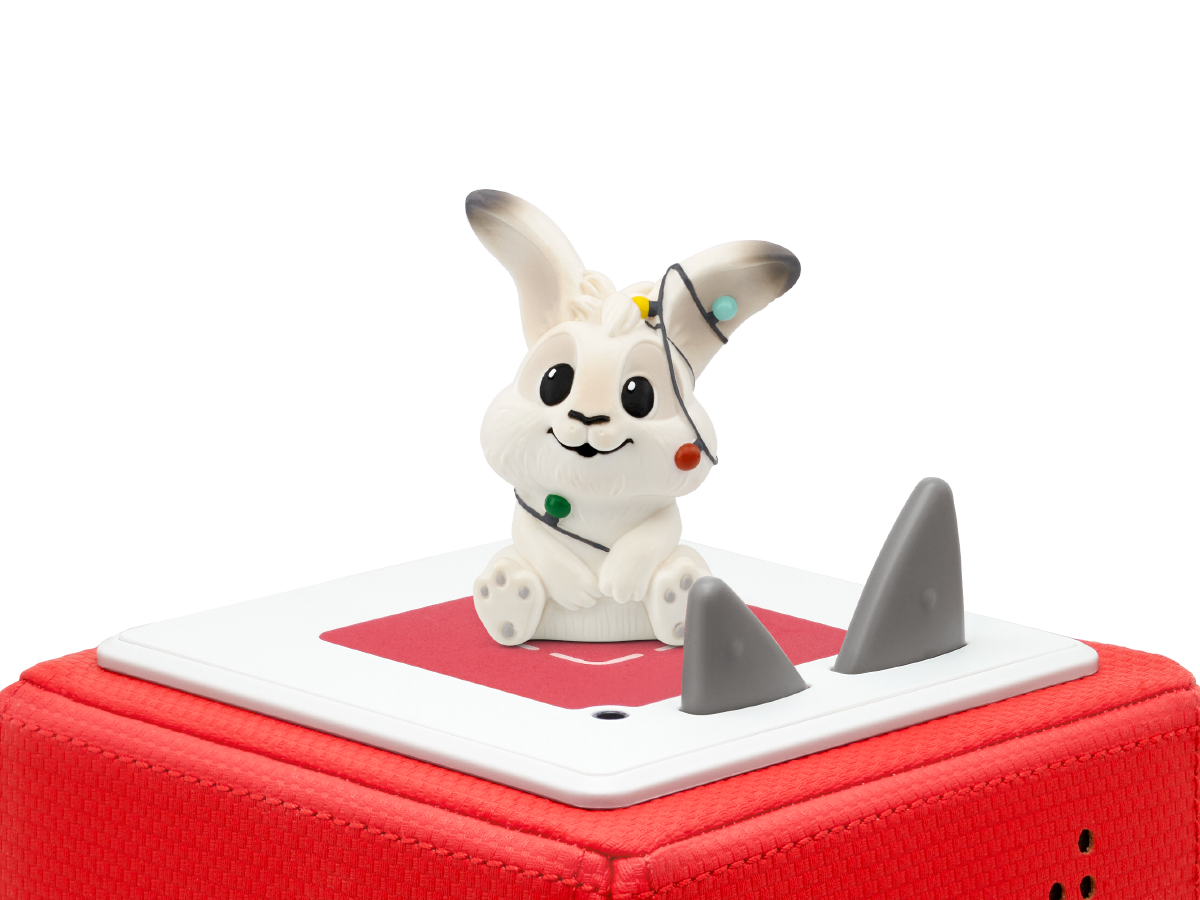 Nahaufnahme der verschollenen Weihnachtslichter im Adventskalender 2025 mit Flöckchen und Tonies Figuren