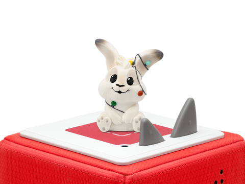 Nahaufnahme der verschollenen Weihnachtslichter im Adventskalender 2025 mit Flöckchen und Tonies Figuren