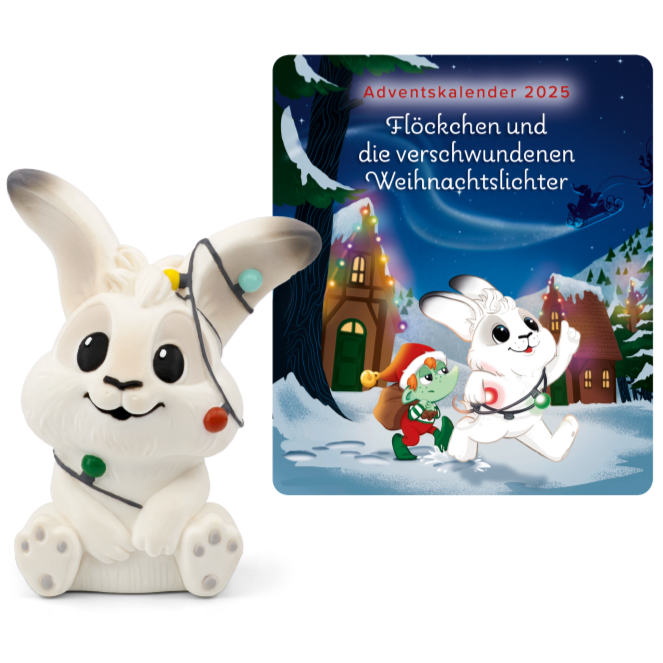 EinTONIES Figuren des Adventskalenders 2025 mit Flöckchen und Weihnachtslichtern