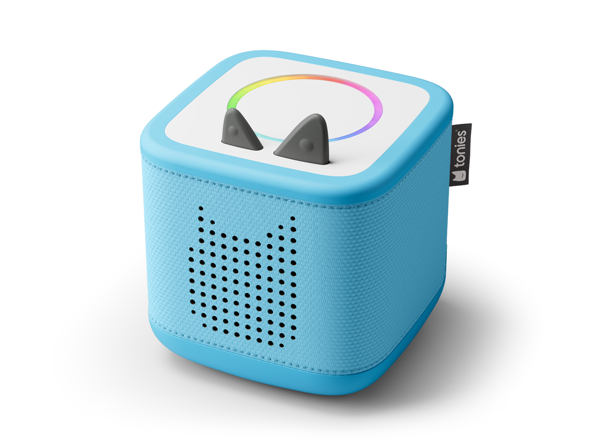 Himmelblaue Toniebox 2 mit USB-C-Ladekabel, batteriebetrieben, unterstützt alle Tonies und Tonieplay-Games