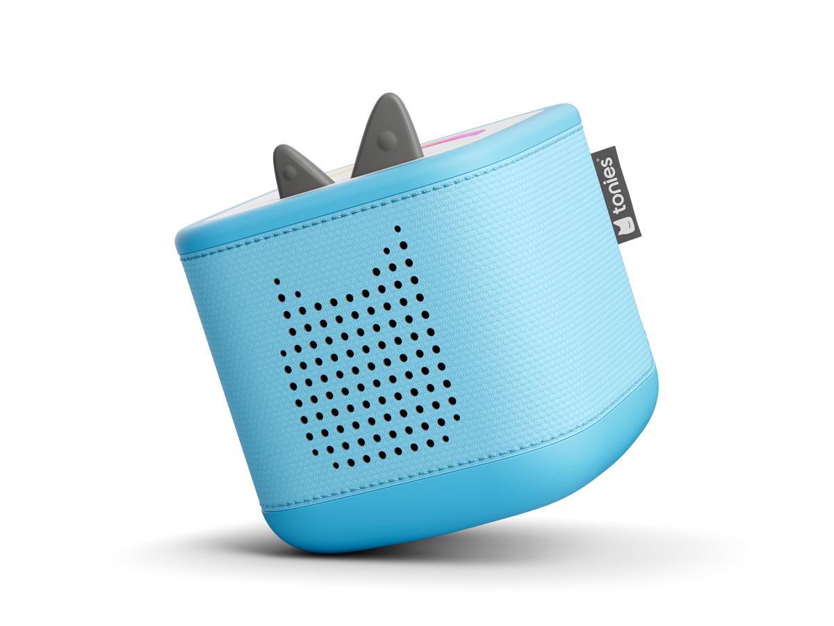 Himmelblaue Toniebox 2 mit magischem LED-Ring, abwischbarem Stoff und robustem Design für Kinder ab 1 Jahr