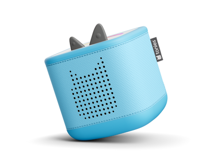 Himmelblaue Toniebox 2 mit magischem LED-Ring, abwischbarem Stoff und robustem Design für Kinder ab 1 Jahr