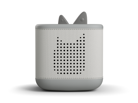 Toniebox 2 in mondgrau mit USB-C-Ladekabel, sicheren Materialien und kindgerechtem Design für kleine Entdecker