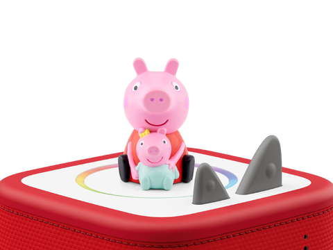 TONIES Figur Peppa Pig – Peppa und das neue Baby, Kunststoff auf rotem Tonie-Player; Modell custom.modellbezeichnung