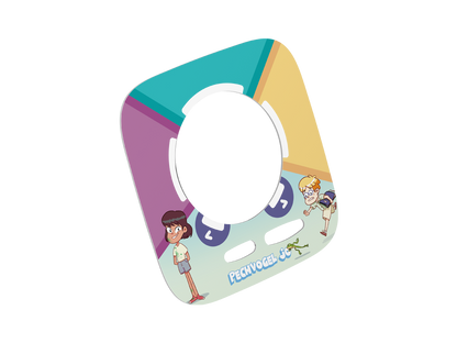 Illustration des Spiels Pechvogel Jo für die Toniebox 2, zeigt die Disc und den Controller