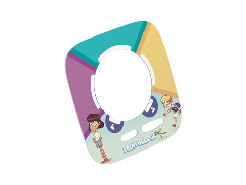 Illustration des Spiels Pechvogel Jo für die Toniebox 2, zeigt die Disc und den Controller