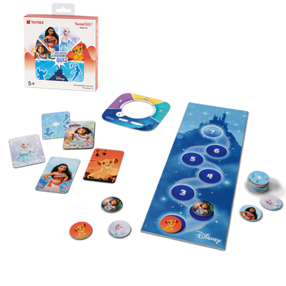 Disney-Kinderspielzeug, das die Toniebox 2 mit dem Tonieplay Game Das große Kingdom Quiz zeigt