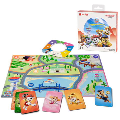 Ryder's PawPad klingelt unaufhörlich mit Hilferufen aus der Abenteuerbucht während des Paw Patrol Spiels auf der Toniebox