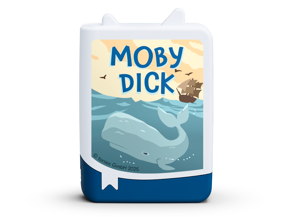 Verschiedene Seiten des Moby Dick Buchs, ideal für unterwegs bei Kindern