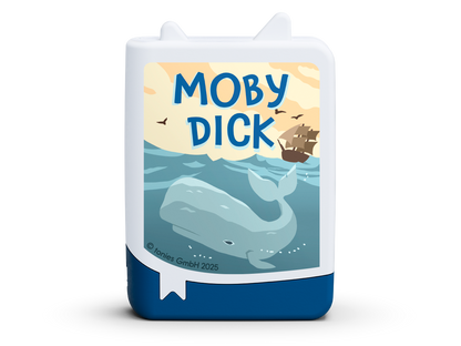 Verschiedene Seiten des Moby Dick Buchs, ideal für unterwegs bei Kindern