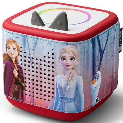 Schöne bunte Disney Eiskönigin Gestaltung für die Toniebox 2 mit robustem veganem Leder