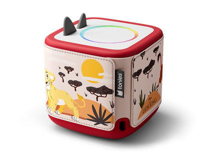 Die hochwertige Hülle aus veganem Leder und Silikon schützt die Toniebox 2 und sorgt für klare Klangqualität durch präzise positionierte Lautsprecherlöcher