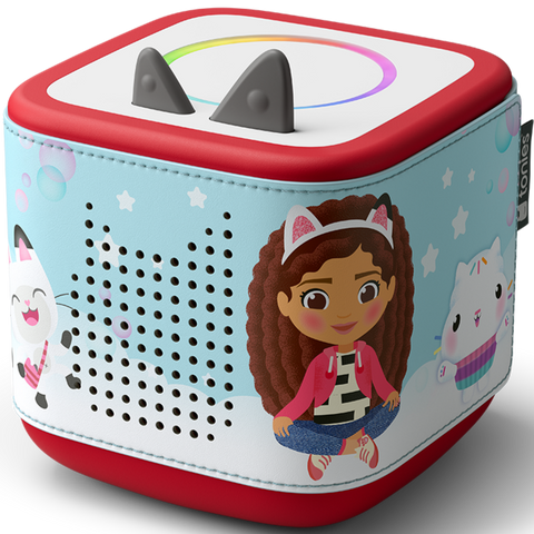 Passt perfekt auf deine Toniebox 2, zeigt ein bunt gestaltetes Design mit dekorativen Ziernähten